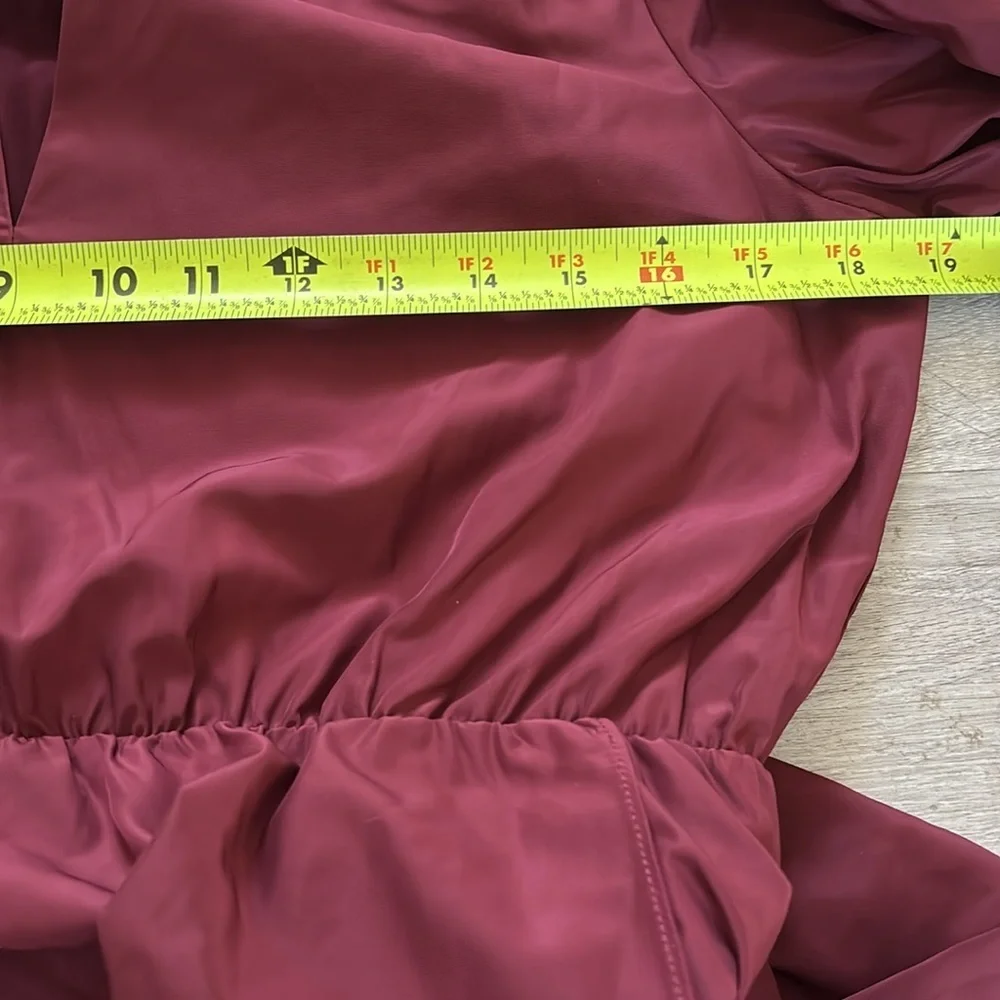 NWT Marie Oliver mini Umbra Burgundy Maroon taffeta belted dress size S - Picture 8 of 9